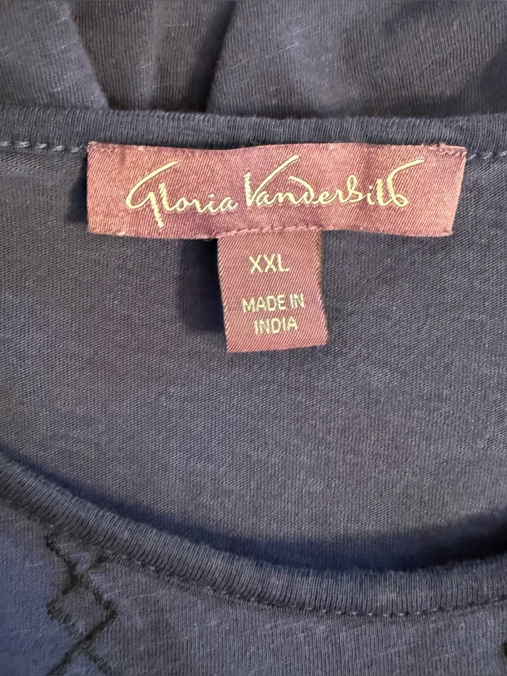 Gloria Vanderbilt Blue Short Sleeve Embroidered Top Women’s Size XXL - Picture 14 of 15